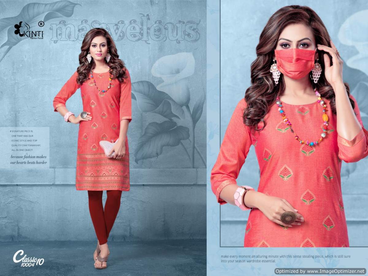 Kinti Calssic 10 Rayon Printed Designer Party Wear Kurti Collection